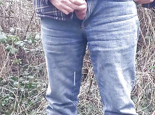 Outdoor Cruising - Wanking and Cumming for Watcher in the Woods - Rockard Daddy 