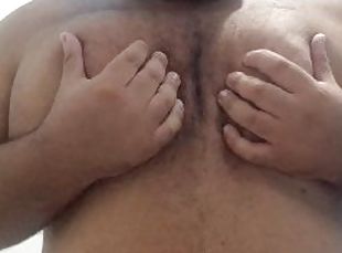 horny plump breasts like male's milk