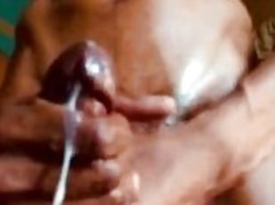 Slow Motion BBC Milking. Cum Dripping Big Black Dick