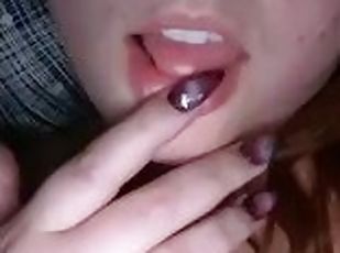 Licking cum off my fingers