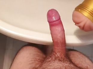 Moments of fucking Fleshlight in the bathroom