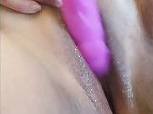 Up close and personal with my 8in dildo and vibrator.