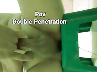 (POV) DOUBLE PENETRATION IN PUSSY, wasak ang pepe ni mam, kinantot at fini finger sabay,sarap mo