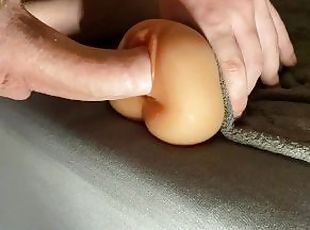 Caught fucking my creampie pocket pussy