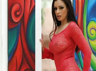 Aria giovanni red dress