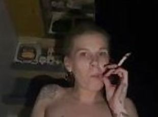 Smoking mummy oils her MASSIVEVE TITS FOR DADDY