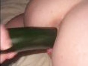 ALISA NICOLE has MULTIPLE ORGASMS, pussy dripping wet while FUCKED HARD w/ an 8inch cucumber