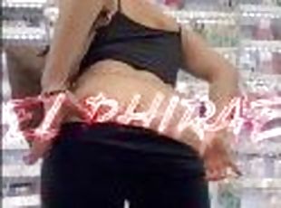 Delphi Raee in Walmart flashing her fat ass