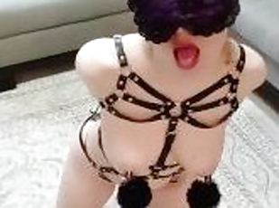 amatør, bdsm, fetish, solo, bondage, bind-for-øjnene