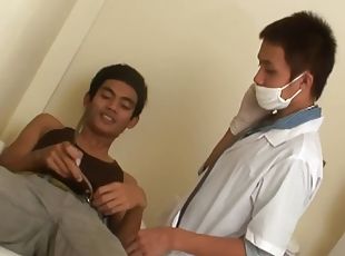 Asian twink bareback fucked at doctors hospital until cumshot