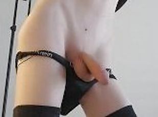 Horny Femboy Strip and Cum