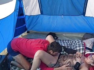 Camping sex with stepsister!