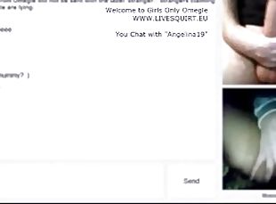 Omegle Teen Girl Angelina rub her wet Pussy