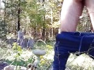 Outdoor Solo Masturbation Practice Hot Load Shot In The Sun