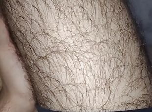 super close up into my hairy leg