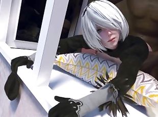 [Blacked] 2B Fuck on the window [Grand Cupido]( Nier Automata )