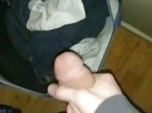 cumming on my clothes before doing laundry