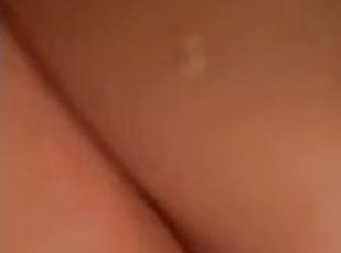 Fill her pussy, cover her ass! Sexy lil cum bucket rubs cum in her perky ass