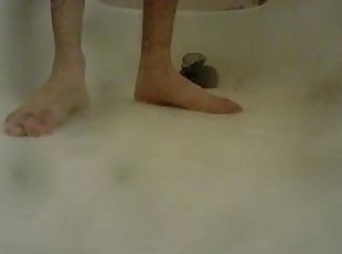 boy feet in shower