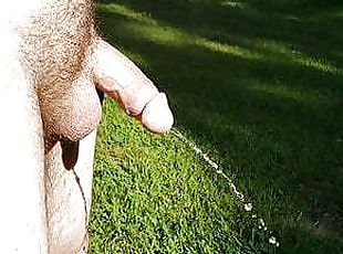 Slow Motion Outdoor Pissing with POV