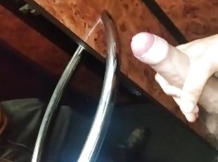 Juicy cock ejaculates in the PUBLIC ELEVATOR of the community of NEIGHBORS