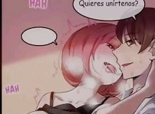 Manga Secretaria se excita viendo a pareja de enamorados