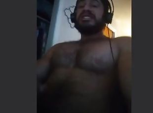 Hot Italian Guy Talking Dirty and Moaning While Jerking Off Big Dick on computer