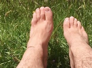 My favourite spot to soak up the sunshine on my feet on such a beautiful day ????- MANLYFOOT