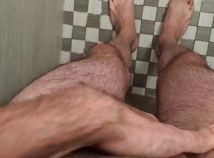 pelancapan, amateur, zakar-besar, merangsang-dengan-tangan, kaki, pov, fetish, solo, zakar