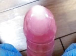 asiatisk, svær, onani, orgasme, amatør, cumshot, handjob, massiv, alene