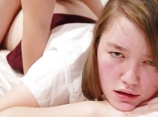 Interview With 18 Year Old Olivia Before First Time Anal Sex With Older Man and Anal Creampie