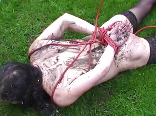 German Fetish Dominatrix Is Punished Outdoor Of Her Master