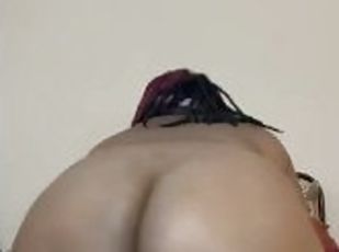 BBW Ebony twerks naked for camera