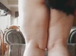 asiatisk, rumpe, feit, svær, anal, leke, bbw, pov, undertøy, rumpe-butt