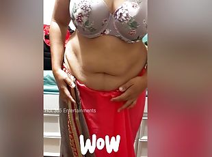 Indian Wife Saree Strip And Bra Change - Desi Teasing - Tamil Actress