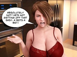 HOT wife fucks her husbands best friend for losing a bet 3D comic