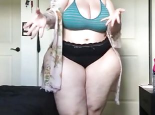 rumpe, store-pupper, feit, amatør, bbw, blond, naturlig, busty, pupper, alene