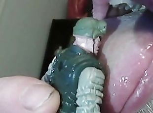 Giant Man Torments Army Guy (Vore, 3rd-person POV)