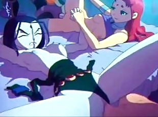 Teen Titans - Robin Fucks Starfire X Raven Group SeX