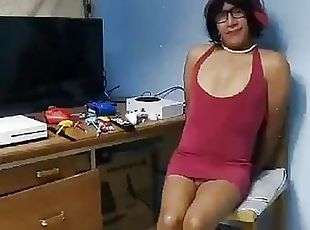 transsexual, amador, maduro, latina, mexicano, sozinho, pernas, tetas-pequenas