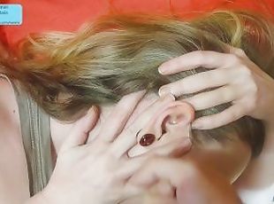 Naughty Natali Takes a Cum Shot in the Ear - Ear Porn - Handjob