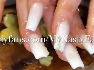 Long Nails Banana Massacre Part 2 With Oil  MyNastyFantasy