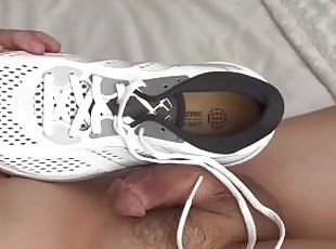 Playing with my new Adidas and cumming