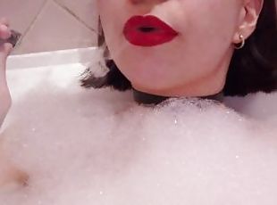 I smoke in a bath with foam while listening to Russian songs