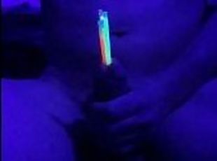 Penis is full - three whole glowing stick in the penis