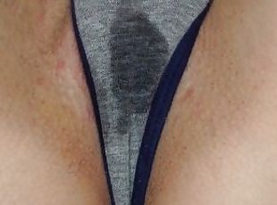 Wet panties because of juicy pussy