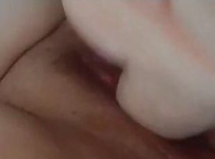 Bbw fucks herself with thick dildo