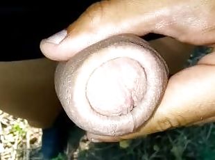 Precum of Middle Eastern cock close up PUBLIC