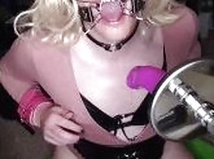 Princess Cums while bound and ring gagged