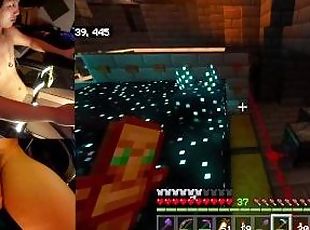 Playing Minecraft Naked Ep.15 Building a dreamy nether tunnel and river passage